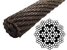 19x19 spin resistant wire rope (this item is custom length and is NOT returnable)