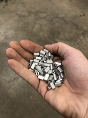1/16" Aluminum Duplex Ferrule - Bulk Quantity