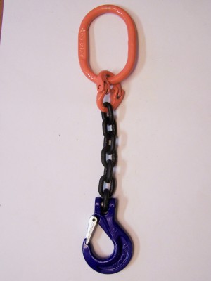 Chain sling-Single leg with oblong and slip hook (SOS) Grade 100 (This item is custom made and is NOT returnable)