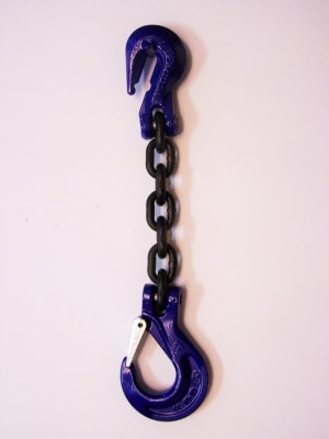 Chain sling-Single leg w/grab hook & slip hook (SGS) Grade 100 (This item is custom made and is NOT returnable)