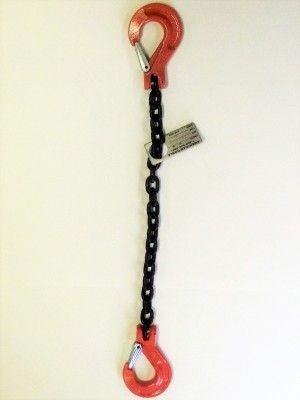 Chain sling-Single leg with slip hook each end (SSS) Grade 100 (This item is custom made and is NOT returnable)