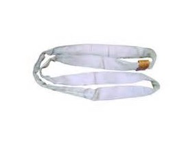 White polyester round sling rated 18,000 lbs