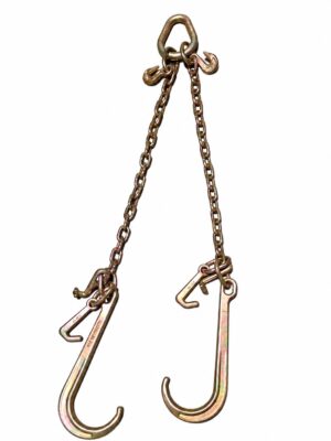 5/16" 2-leg V-bridle w/15" J-hooks